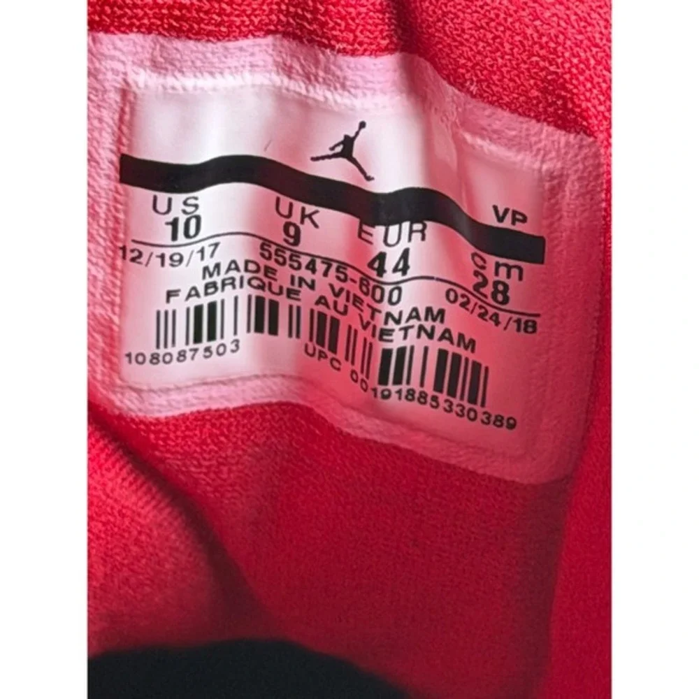 Jordan Flight Club '91 Gym‎ Red Black White Sz 10